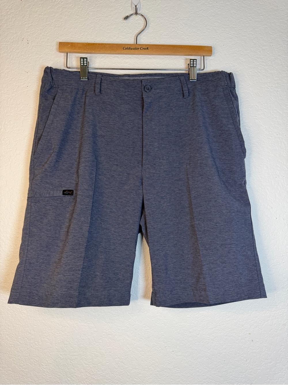 Greg Norman Men's Blue Casual‎ Stretch Shorts, Size 34